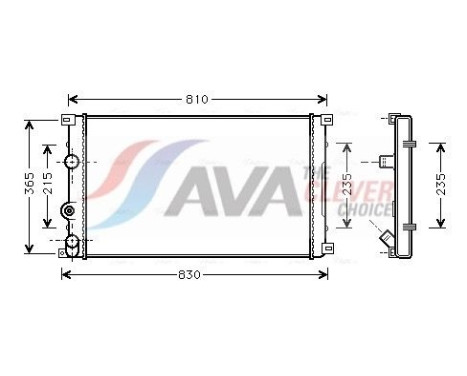 Radiator, engine cooling RTA2276 Ava Quality Cooling