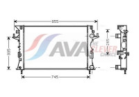 Radiator, engine cooling RTA2300 Ava Quality Cooling