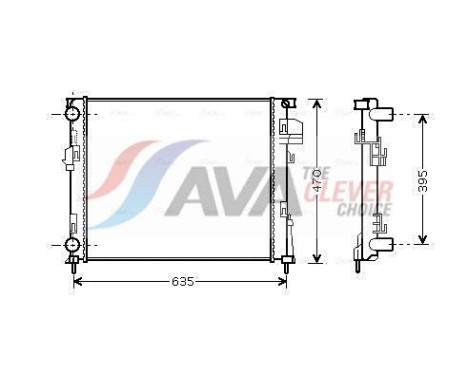 Radiator, engine cooling RTA2303 Ava Quality Cooling