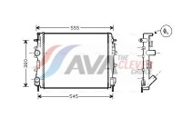 Radiator, engine cooling RTA2325 Ava Quality Cooling