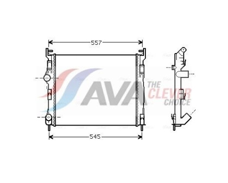 Radiator, engine cooling RTA2326 Ava Quality Cooling