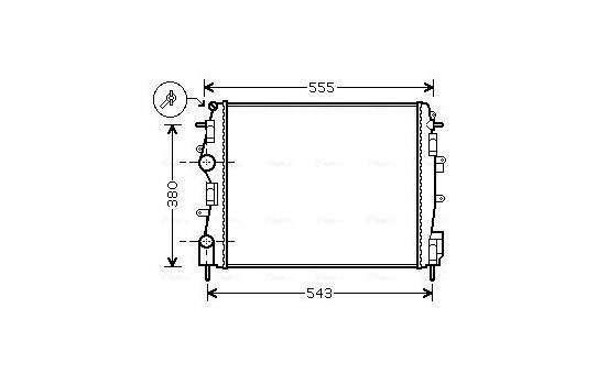 Radiator, engine cooling RTA2399 Ava Quality Cooling