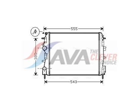 Radiator, engine cooling RTA2399 Ava Quality Cooling
