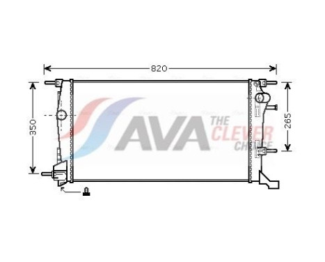 Radiator, engine cooling RTA2409 Ava Quality Cooling