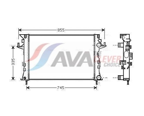 Radiator, engine cooling RTA2438 Ava Quality Cooling