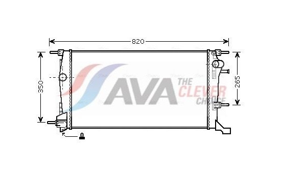 Radiator, engine cooling RTA2445 Ava Quality Cooling