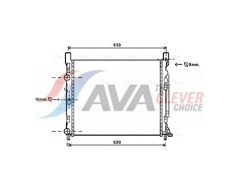 Radiator, engine cooling RTA2470 Ava Quality Cooling