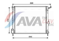 Radiator, engine cooling RTA2476 Ava Quality Cooling