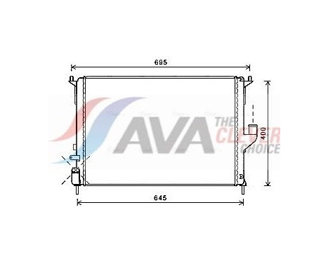 Radiator, engine cooling RTA2477 Ava Quality Cooling