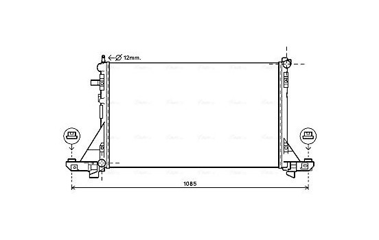 Radiator, engine cooling RTA2560 Ava Quality Cooling