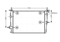 Radiator, engine cooling RTA2573 Ava Quality Cooling