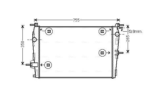 Radiator, engine cooling RTA2573 Ava Quality Cooling