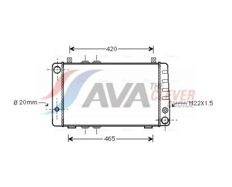 Radiator, engine cooling SA2002 Ava Quality Cooling