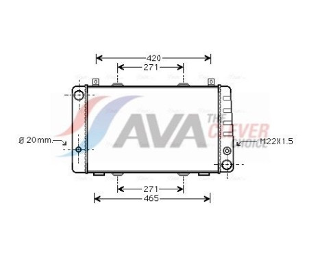 Radiator, engine cooling SA2009 Ava Quality Cooling