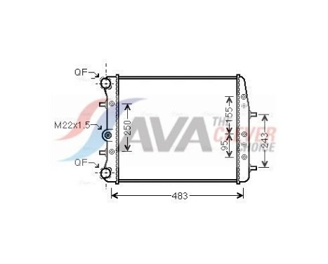 Radiator, engine cooling SAA2005 Ava Quality Cooling