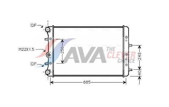 Radiator, engine cooling SAA2006 Ava Quality Cooling