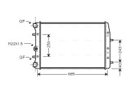 Radiator, engine cooling SAA2008 Ava Quality Cooling