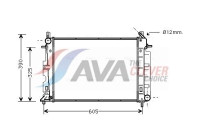 Radiator, engine cooling SB2026 Ava Quality Cooling