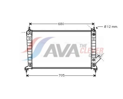 Radiator, engine cooling SB2036 Ava Quality Cooling