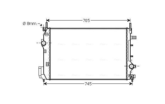 Radiator, engine cooling SBA2070 Ava Quality Cooling