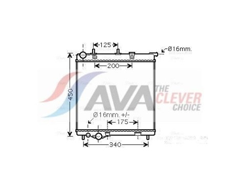 Radiator, engine cooling SS2001 Ava Quality Cooling
