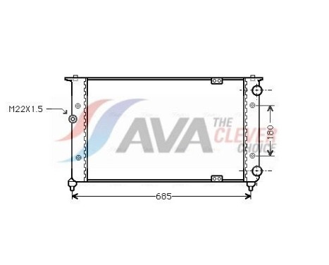 Radiator, engine cooling ST2021 Ava Quality Cooling