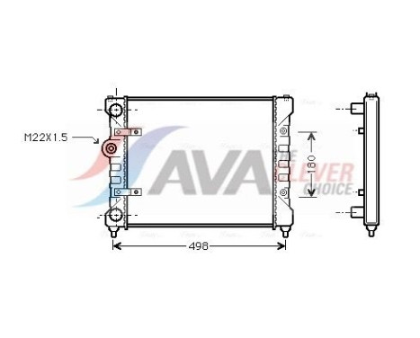 Radiator, engine cooling ST2022 Ava Quality Cooling