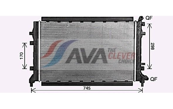Radiator, engine cooling ST2048 Ava Quality Cooling, Image 2
