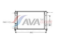 Radiator, engine cooling STA2008 Ava Quality Cooling