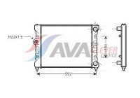 Radiator, engine cooling STA2024 Ava Quality Cooling