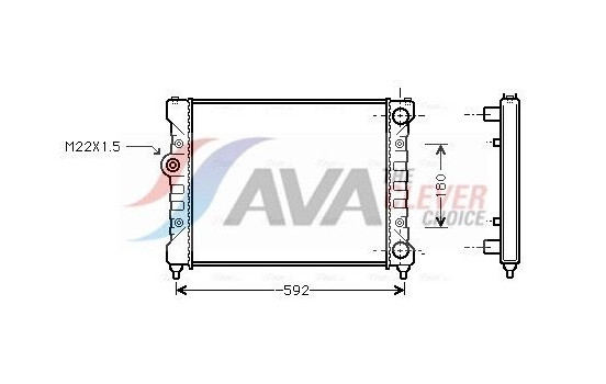 Radiator, engine cooling STA2024 Ava Quality Cooling