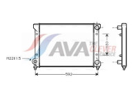 Radiator, engine cooling STA2033 Ava Quality Cooling