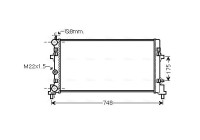 Radiator, engine cooling STA2037 Ava Quality Cooling