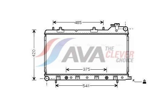 Radiator, engine cooling SU2046 Ava Quality Cooling
