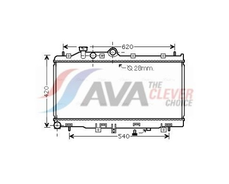 Radiator, engine cooling SU2079 Ava Quality Cooling