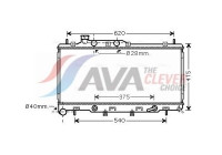 Radiator, engine cooling SU2106 Ava Quality Cooling