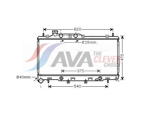 Radiator, engine cooling SU2106 Ava Quality Cooling