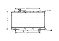 Radiator, engine cooling SUA2050 Ava Quality Cooling
