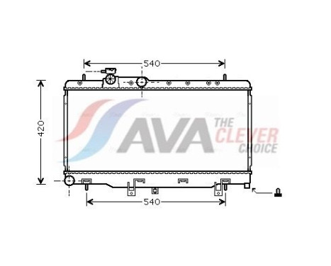 Radiator, engine cooling SUA2052 Ava Quality Cooling