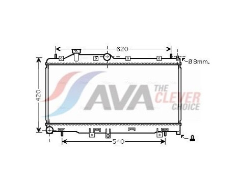 Radiator, engine cooling SUA2072 Ava Quality Cooling