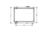 Radiator, engine cooling SZ2046 Ava Quality Cooling