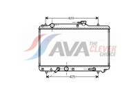 Radiator, engine cooling SZ2051 Ava Quality Cooling