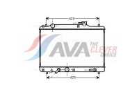 Radiator, engine cooling SZ2052 Ava Quality Cooling