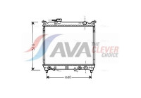 Radiator, engine cooling SZ2072 Ava Quality Cooling