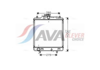 Radiator, engine cooling SZ2076 Ava Quality Cooling