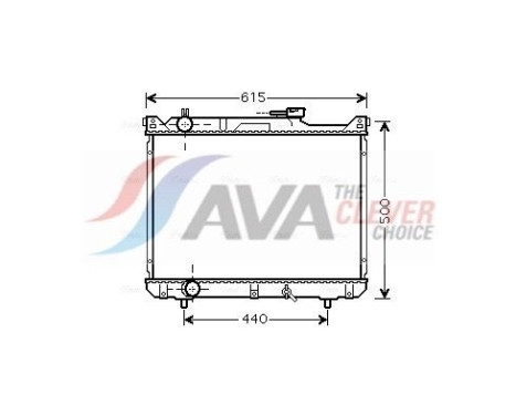 Radiator, engine cooling SZ2078 Ava Quality Cooling