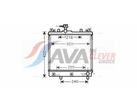 Radiator, engine cooling SZ2082 Ava Quality Cooling