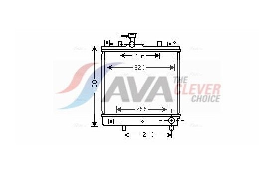 Radiator, engine cooling SZ2082 Ava Quality Cooling