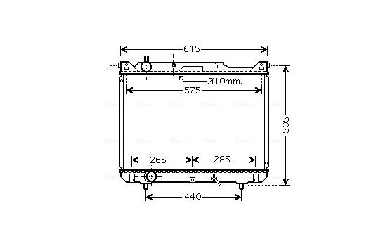 Radiator, engine cooling SZ2099 Ava Quality Cooling