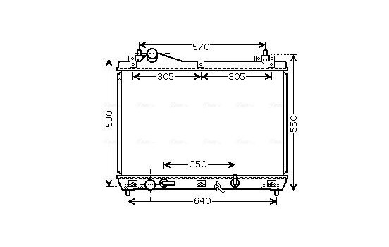 Radiator, engine cooling SZ2105 Ava Quality Cooling